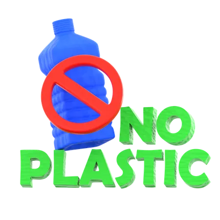 Kein Plastik  3D Icon