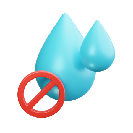 Kein Regenwasser  3D Icon