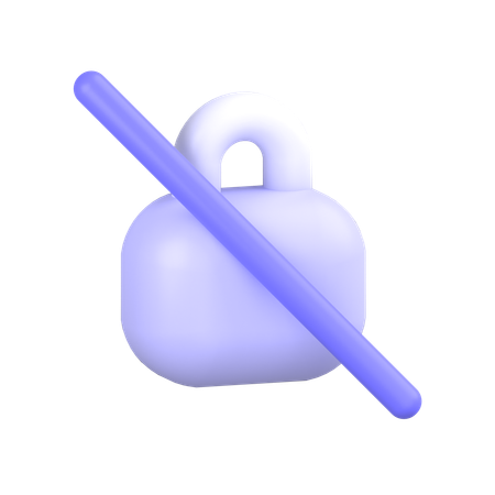 Kein Schloss  3D Icon