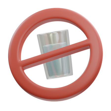 Kein Trinken  3D Icon