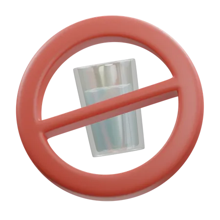 Kein Trinken  3D Icon