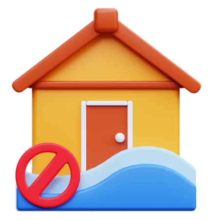 Keine Überschwemmungen  3D Icon