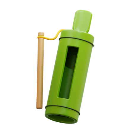 Kentongan Bamboo Clacking  3D Icon