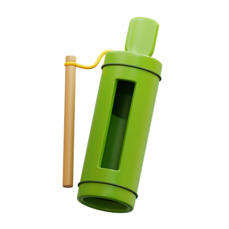 Kentongan Bamboo Clacking  3D Icon