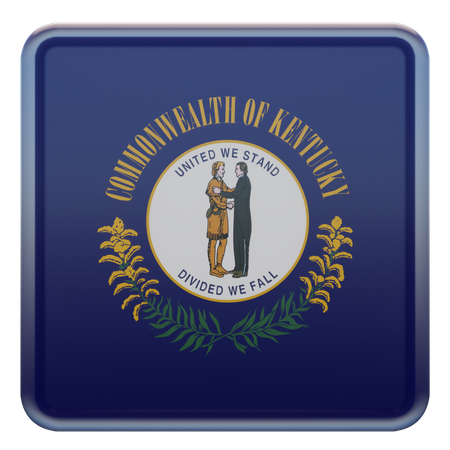 Kentucky Square Flag  3D Icon