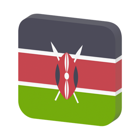 Kenya Flag  3D Icon