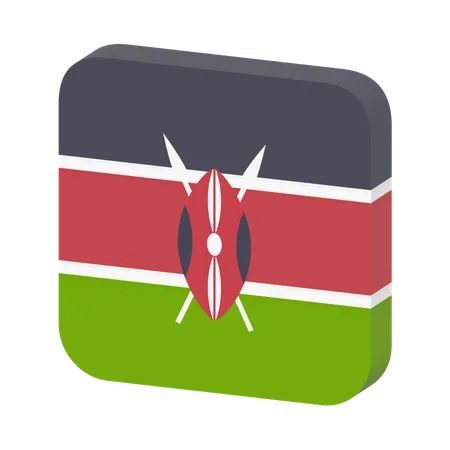 Kenya Flag  3D Icon