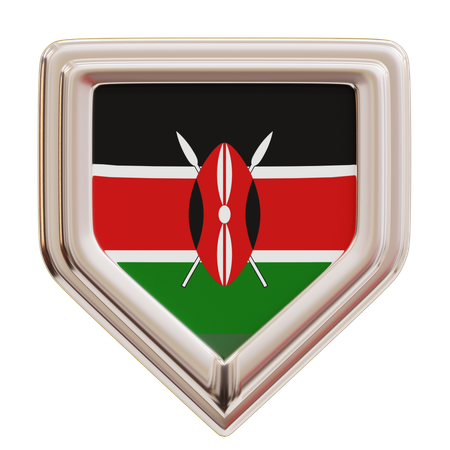 Kenya National Flag  3D Icon
