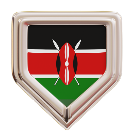 Kenya National Flag  3D Icon