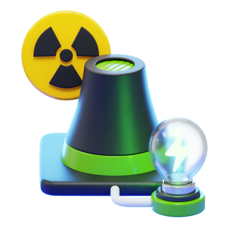 Kernkraftwerk  3D Icon