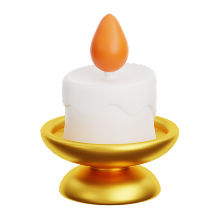 Kerze mit Ständer  3D Icon