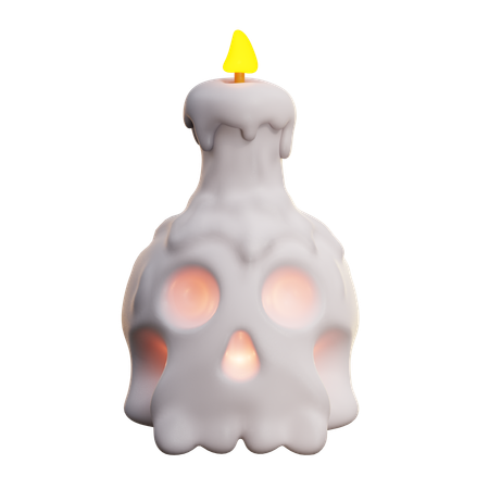 Kerze Totenkopf  3D Icon