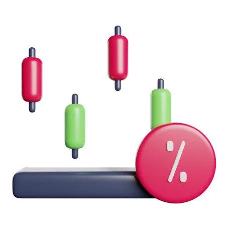 Kerzendiagramm  3D Icon