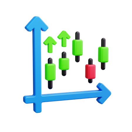 Kerzendiagramm  3D Icon