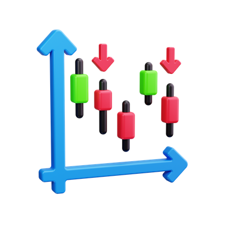 Kerzendiagramm  3D Icon