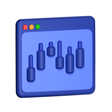 Kerzendiagramm  3D Icon