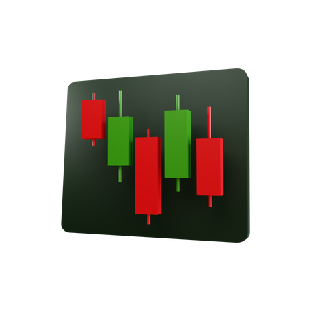 Kerzendiagramm  3D Illustration