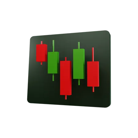 Kerzendiagramm  3D Illustration