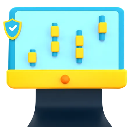 Kerzendiagramm  3D Illustration