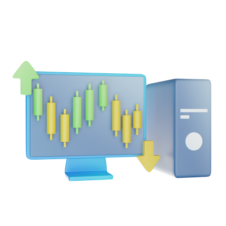 Kerzendiagramm  3D Icon