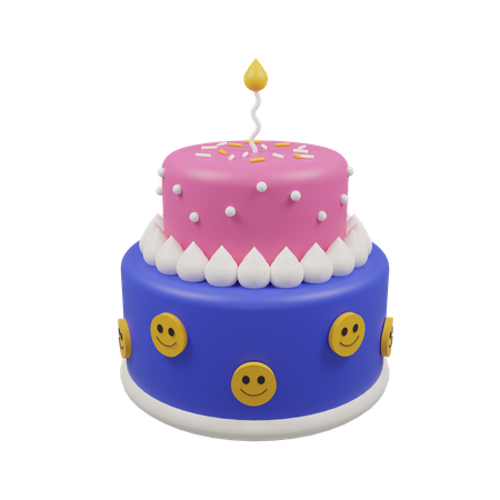 Kerze Kuchen  3D Icon