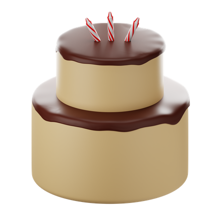 Kerze Kuchen  3D Icon