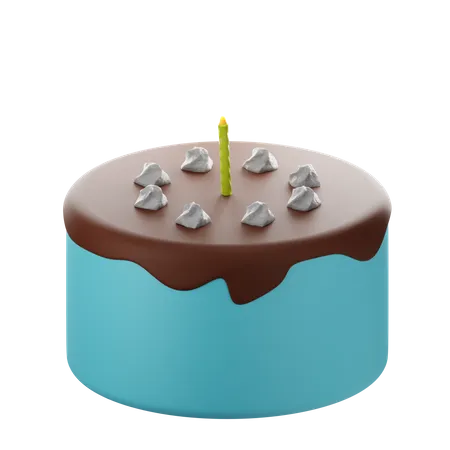 Kerze Kuchen  3D Icon