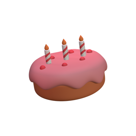 Kerze Kuchen  3D Icon