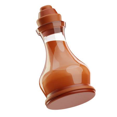 Ketchup Bottle  3D Icon