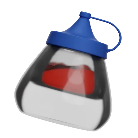 Ketchup Bottle  3D Icon