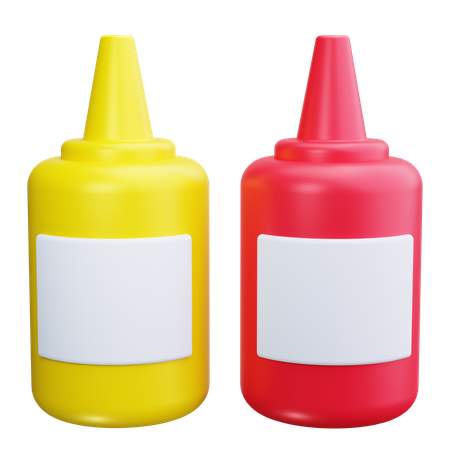 Ketchup Bottle  3D Icon