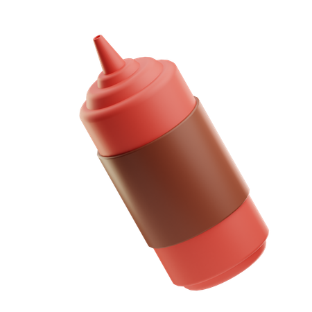 Ketchup Bottle  3D Icon