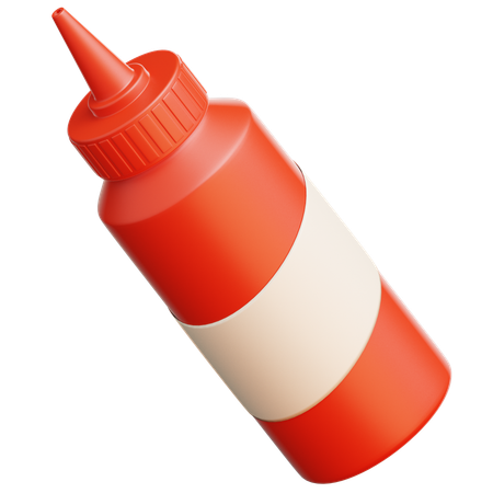 Ketchup Bottle  3D Icon