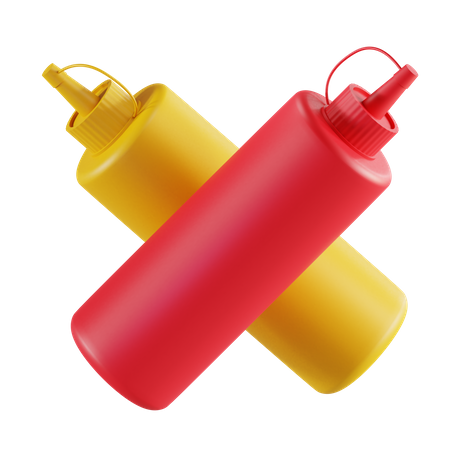 Ketchup Bottle  3D Icon