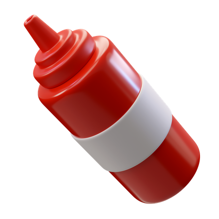 Ketchup Bottle  3D Icon