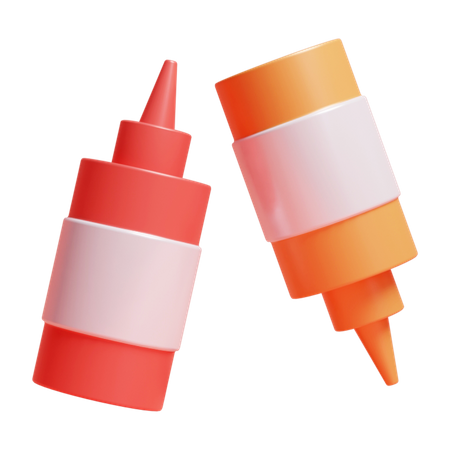 Ketchup Bottle  3D Icon