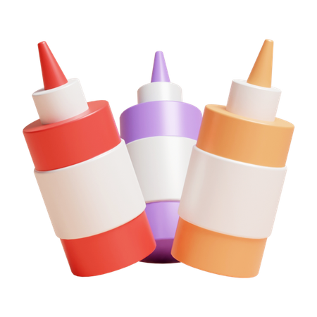 Ketchup Bottle  3D Icon