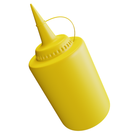 Ketchup Bottle 3D Illustration