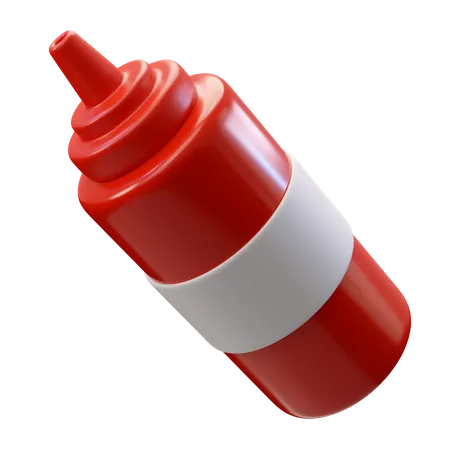 3 D Render Illustration Ketchup Bottle 3D Icon
