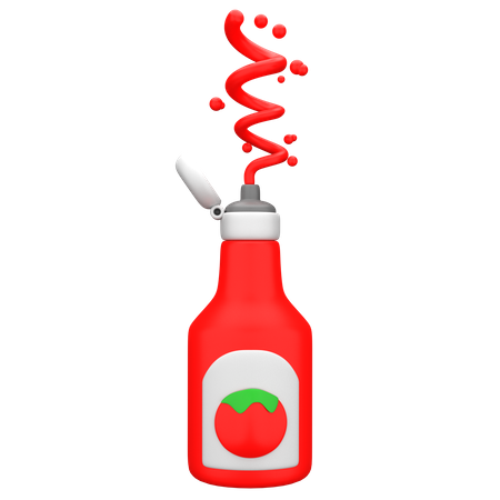 Ketchup  3D Illustration