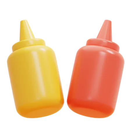 KETCHUP ET MOUTARDE  3D Icon