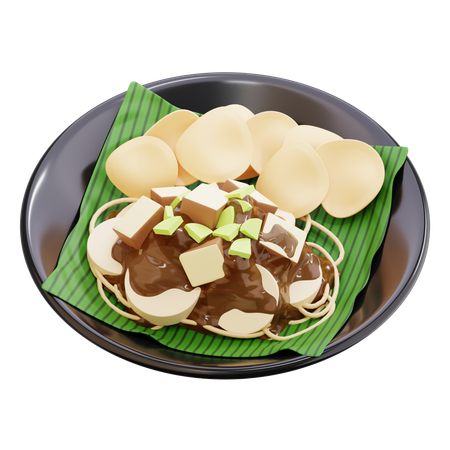 Ketoprak indonesian food  3D Icon