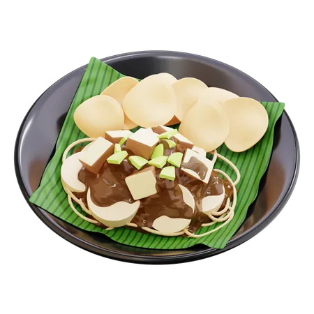 Ketoprak indonesian food  3D Icon