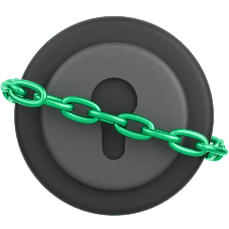 Kettenschloss  3D Icon