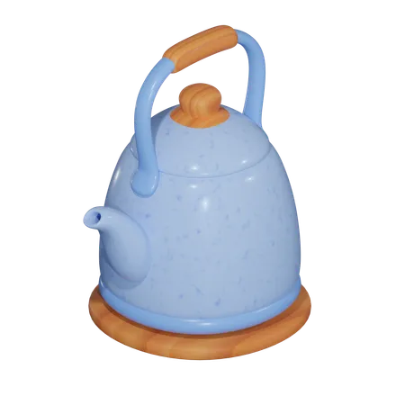 Kettle From Kitchen Set 3 D Icon 3D Icon