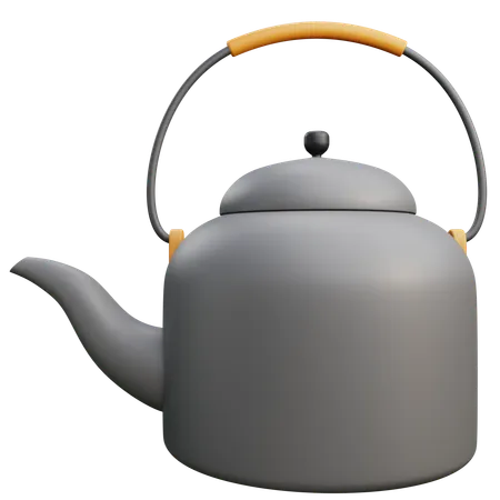 Kettle 3 D Illustration With Transparent Background 3D Icon