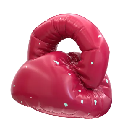 3 D Abstract Inflated Shape Barbel 3D Icon