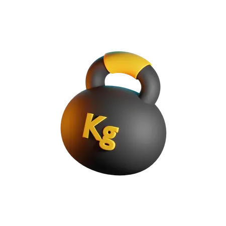KETTLE BELL ISOLATED 3 D RENDER 3D Icon