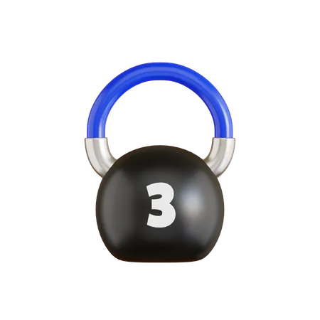 Kettlebell 3 Kg  3D Icon