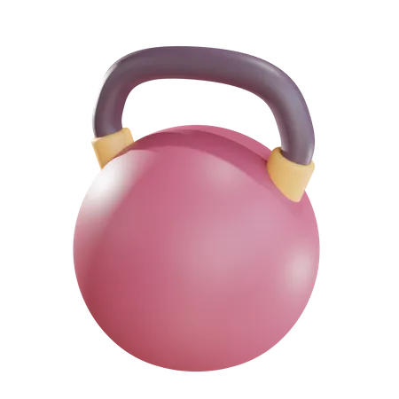 3 D Kettlebell Object With Transparent Background 3D Illustration